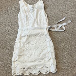 Lilly Pulitzer White Scalloped Dress
